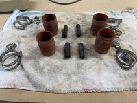 Original intake and oil drain back hoses.JPG