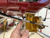 Right side with the mixture lever.  As you can see the bracket won't work here.